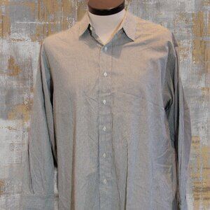 Brooks Brothers Men's Shirt French Cuffs Black and White Stripes Cotton XXL